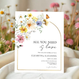 All you need is Love   Rehearsal Dinner Invitation