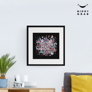 All you need is love Retro Vintage Typography Poster