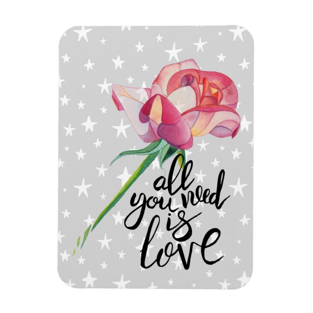 All You Need is Love Rose Magnet (Vertical)
