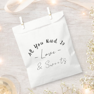 All You Need Is Love & Sweets Small Flat Paper Bag