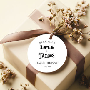 All you need is love & Tacos Rehearsal dinner Favour Tags