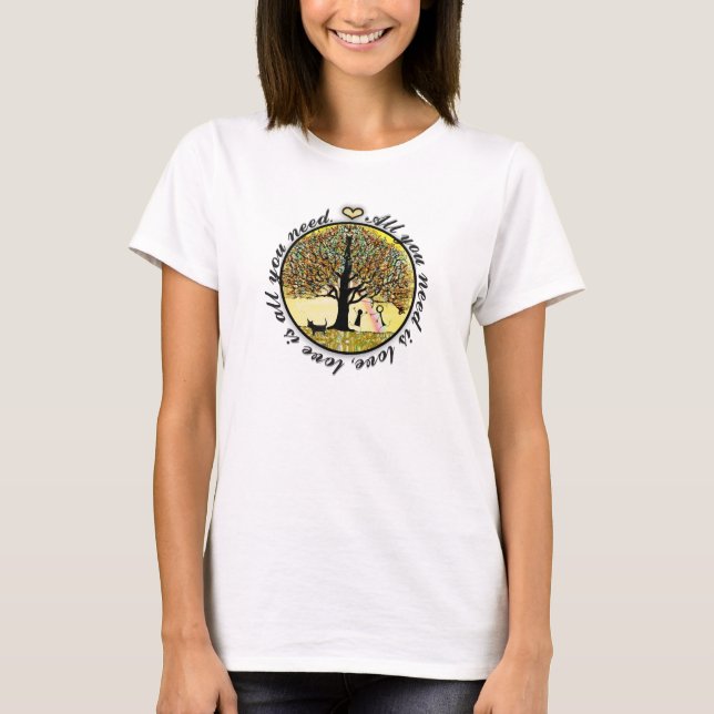 All You Need is Love Tree of Life with Rainbow T-Shirt (Front)