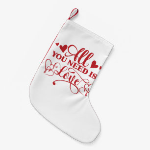 All You Need Is Love Typography Love Stocking