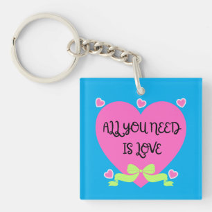 All You Need Is Love – Valentine Heart Design Key Ring