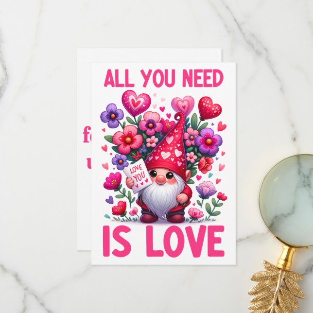 All You Need Is Love - Valentine's Day Card (Front/Back In Situ)