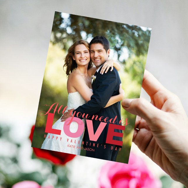 All You Need Is Love Valentine's Day Photo Cards (Creator Uploaded)
