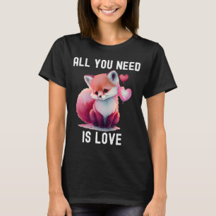All you need is love with heart Owl Valentine's Da T-Shirt