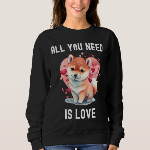 All you need is love with heart Valentine's Day Sweatshirt