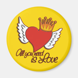 All You Need Is Love yellow Magnet