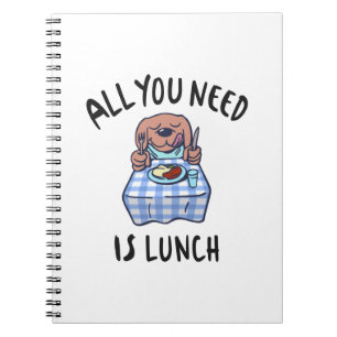 All you need is lunch notebook