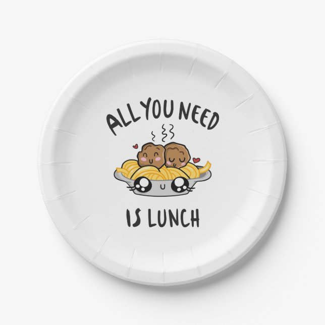 All you need is lunch paper plate (Front)