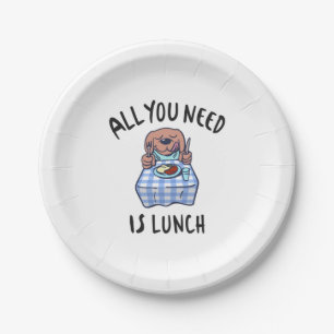 All you need is lunch paper plate