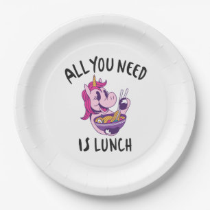 All you need is lunch paper plate