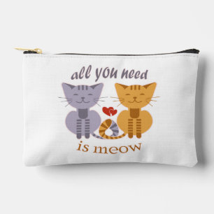 All you need is meow Valentine cats Accessory Pouch