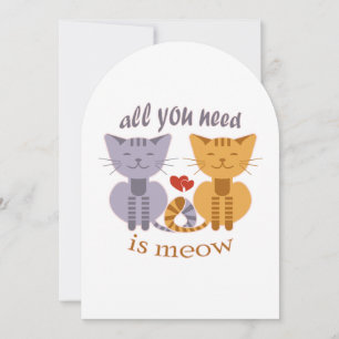 All you need is meow Valentine cats Save The Date