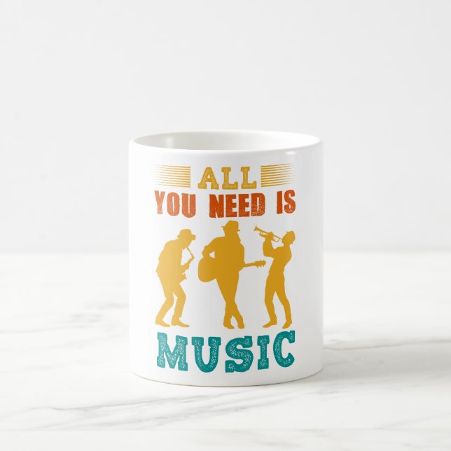 All You Need Is Music Coffee Mug (Center)