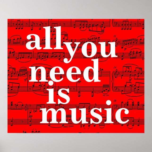 all you need is music poster (Front)