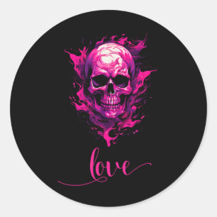 All You Need Is Purple Love And Rock On Valentine´ Classic Round Sticker