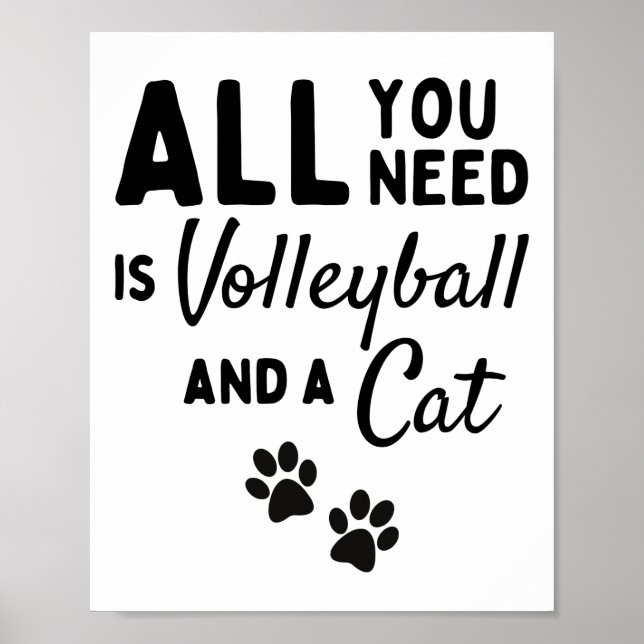 All you need is volleyball and a cat. poster (Front)
