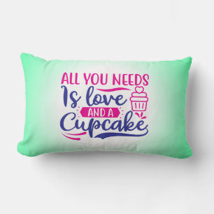 All You Needs is Love And Cupcake-67518 Lumbar Cushion