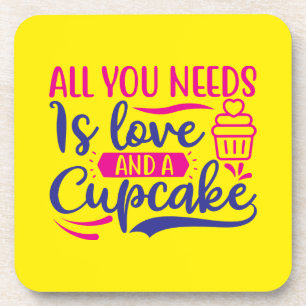 All You Needs is Love and Cupcake Coaster