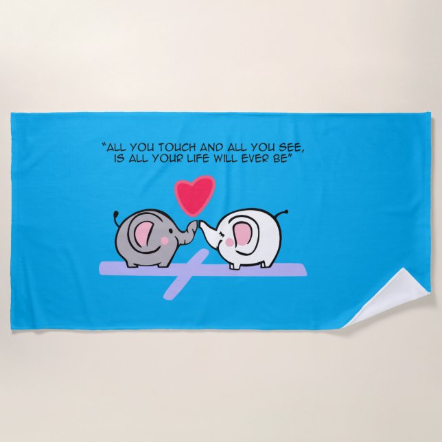 All you touch beach towel (Front)