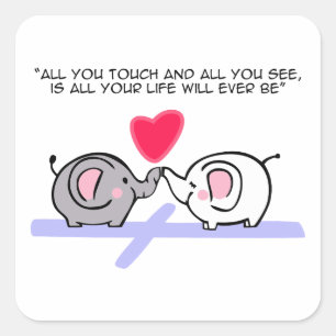 All you touch square sticker
