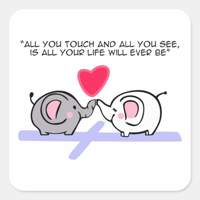 All you touch square sticker (Front)