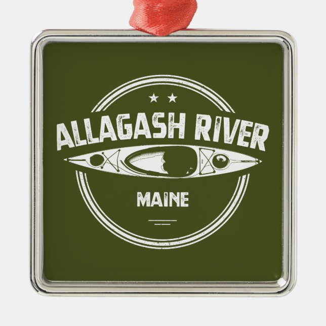 Allagash River Maine Kayak Metal Ornament (Front)