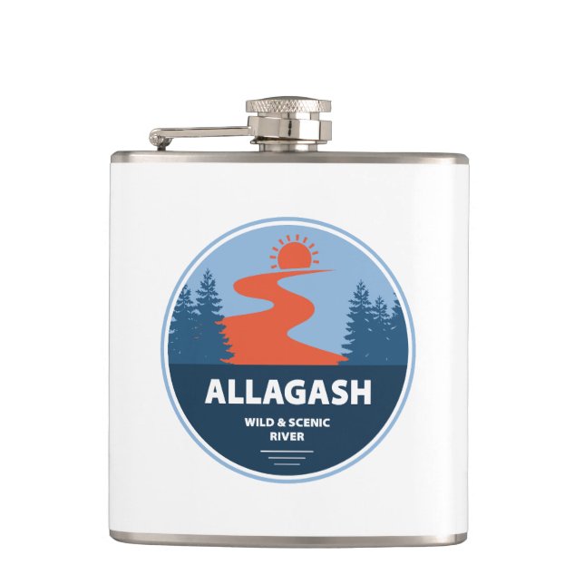 Allagash Wild And Scenic River Maine Hip Flask (Front)