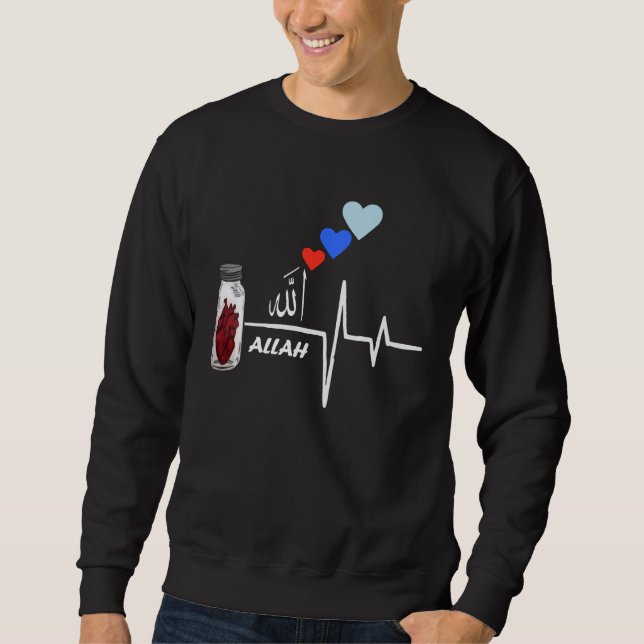 ALLAH HEART FOR MUSLIM PEOPLE  for ramadan and eid Sweatshirt (Front)