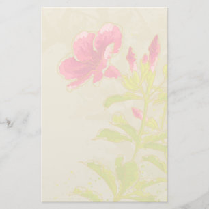 Allamanda Flower On Toned Background Stationery