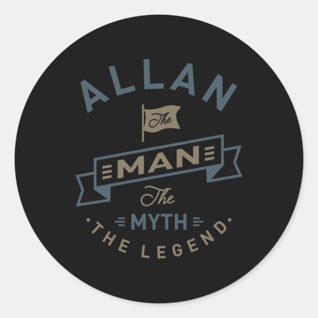 Allan Classic Round Sticker (Front)
