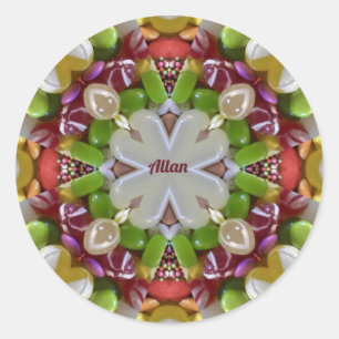 ALLAN ~ EASTER CANDY ~  CLASSIC ROUND STICKER