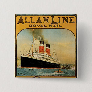 Allan Line 15 Cm Square Badge