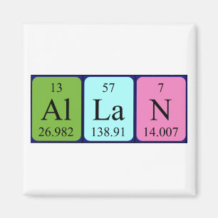 Allan periodic table name magnet