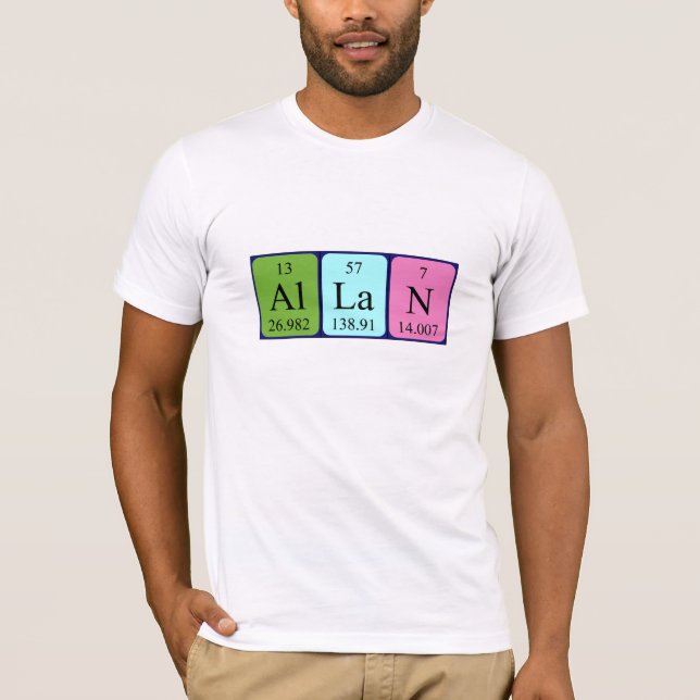 Allan periodic table name shirt (Front)