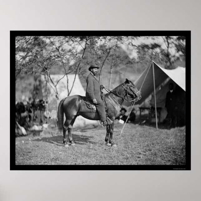 Allan Pinkerton, Head of the Secret Service 1862 Poster (Front)