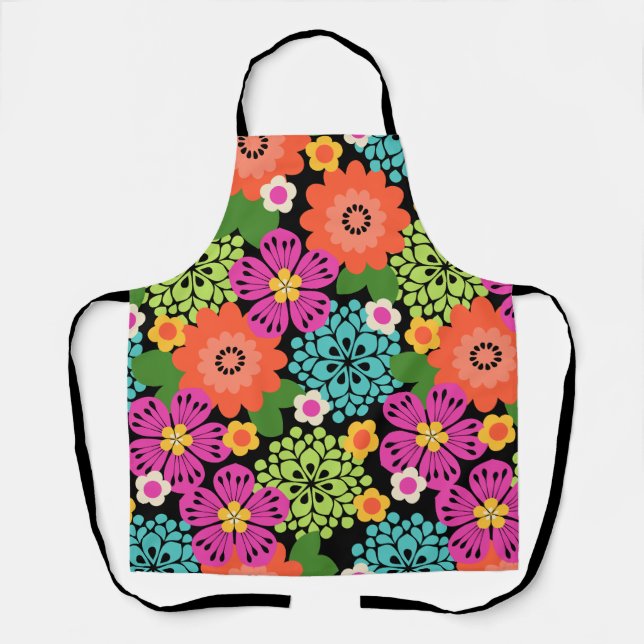 Allana Garden Hawaiian Graphical Floral - Brights Apron (Front)