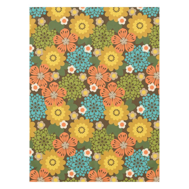 Allana Garden Hawaiian Graphical Floral - Warm Tablecloth (Front)