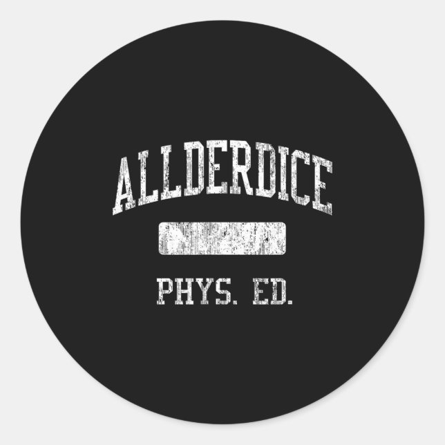Allderdice High School Hs Ttsburgh Pa Phys Ed  Classic Round Sticker (Front)