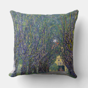 Allee at Schloss Kammer, Gustav Klimt Cushion