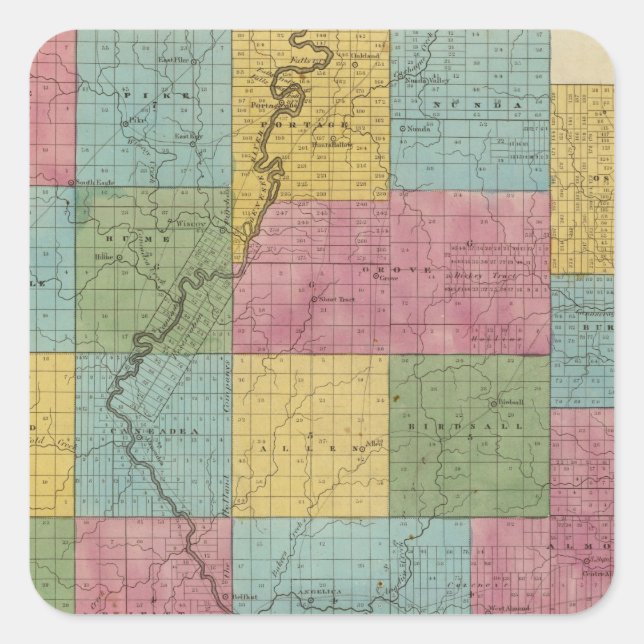 Allegany County Square Sticker (Front)