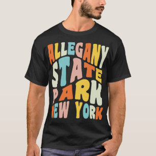 Allegany State Park New York Camping Hiking Retro T-Shirt