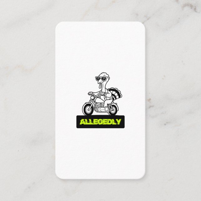 Allegedly Funny Statement T-Shirt Business Card (Front)