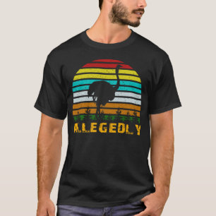 Allegedly Ostrich TShirt Retro Flightless Bird Lov