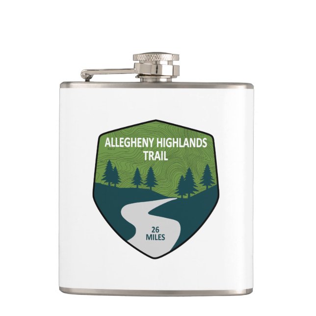 Allegheny Highlands Trail Hip Flask (Front)