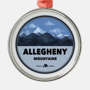 Allegheny Mountains Camping Metal Ornament
