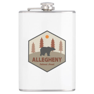 Allegheny National Forest Bear Hip Flask