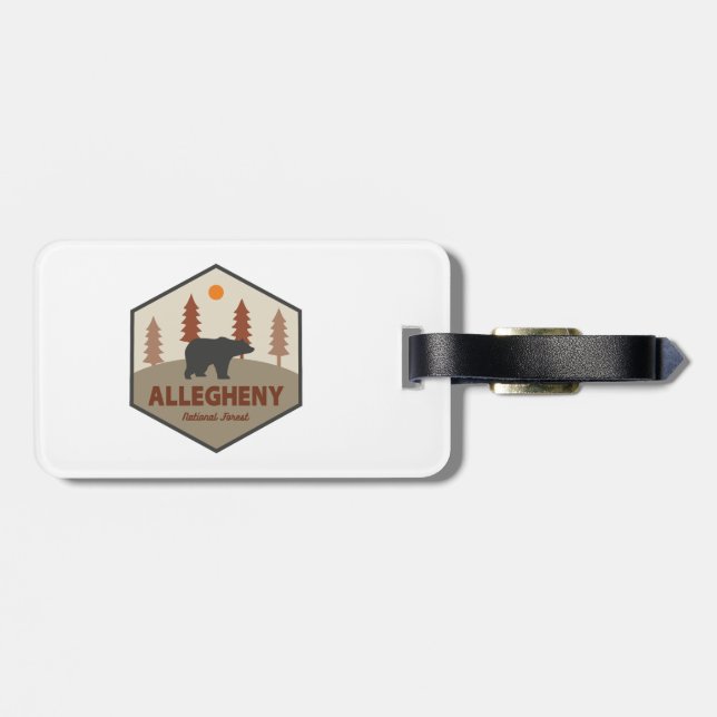 Allegheny National Forest Bear Luggage Tag (Back Horizontal)